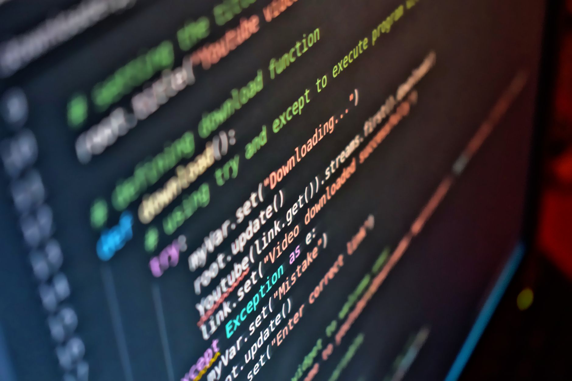 Stock photo by Godfrey Atima via Pexels, illustrating programmer code screen close up (temporary placeholder pending custom hero design).