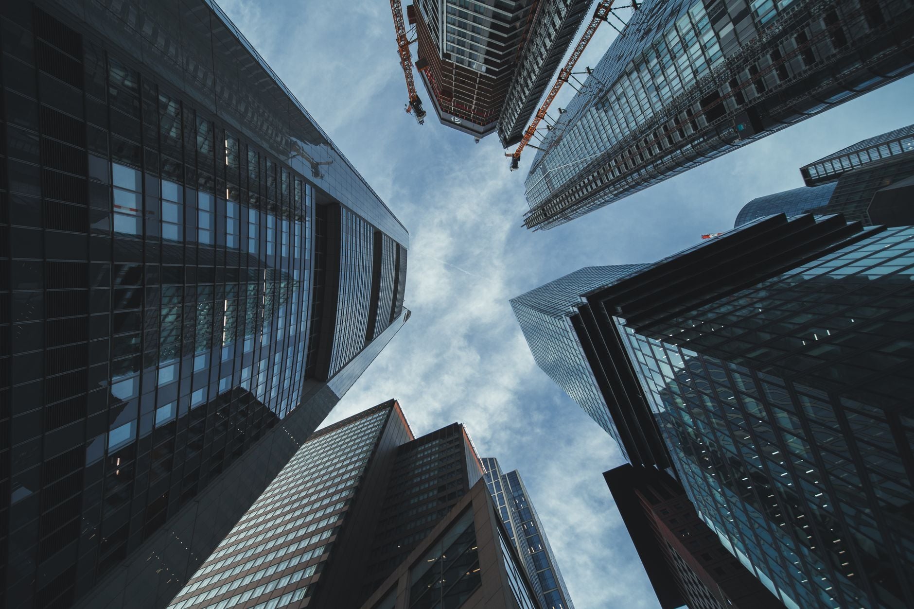 Bank office towers seen from street level, for OSFI B-10 third-party risk